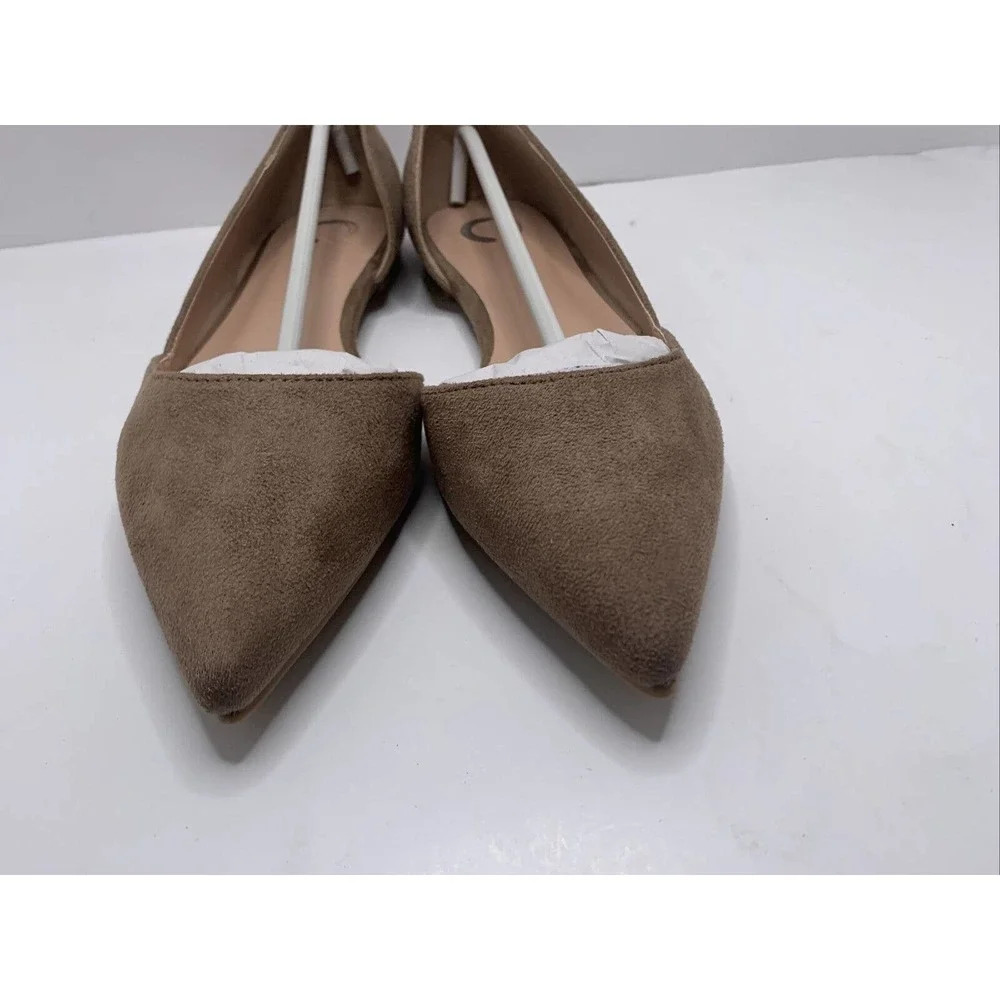 Journee Collection Womens ester Fabric Pointed Toe Espadrille, taupe Size 9 - Picture 5 of 5